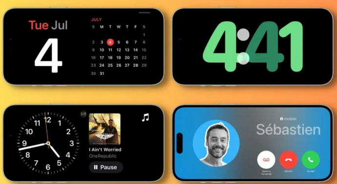 色达苹果手机维修分享iOS17横屏充电待机显示有什么好处 