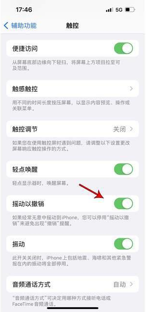 色达苹果手机维修分享iPhone手机如何设置摇一摇删除文字 